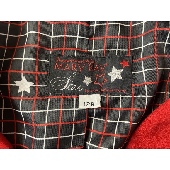 Vintage Mary Kay Star by Lion Uniform Group Red Blazer Jacket Women's Size 12R - Picture 7 of 14